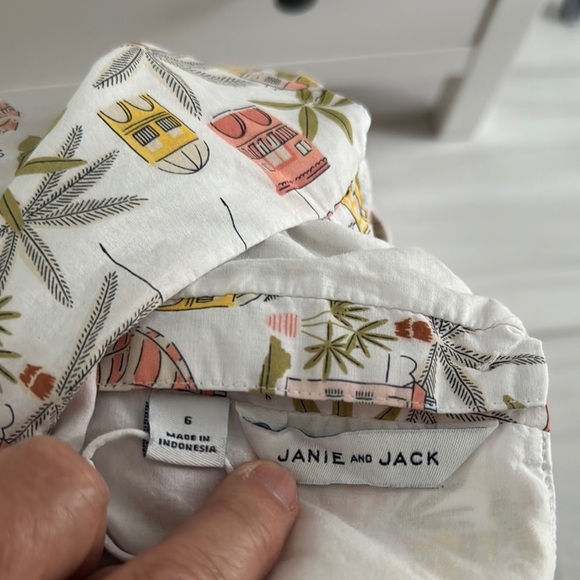 Janie and Jack Tropical Print Summer Sleeveless Cotton Top Size 6 (Girl) - Picture 5 of 9